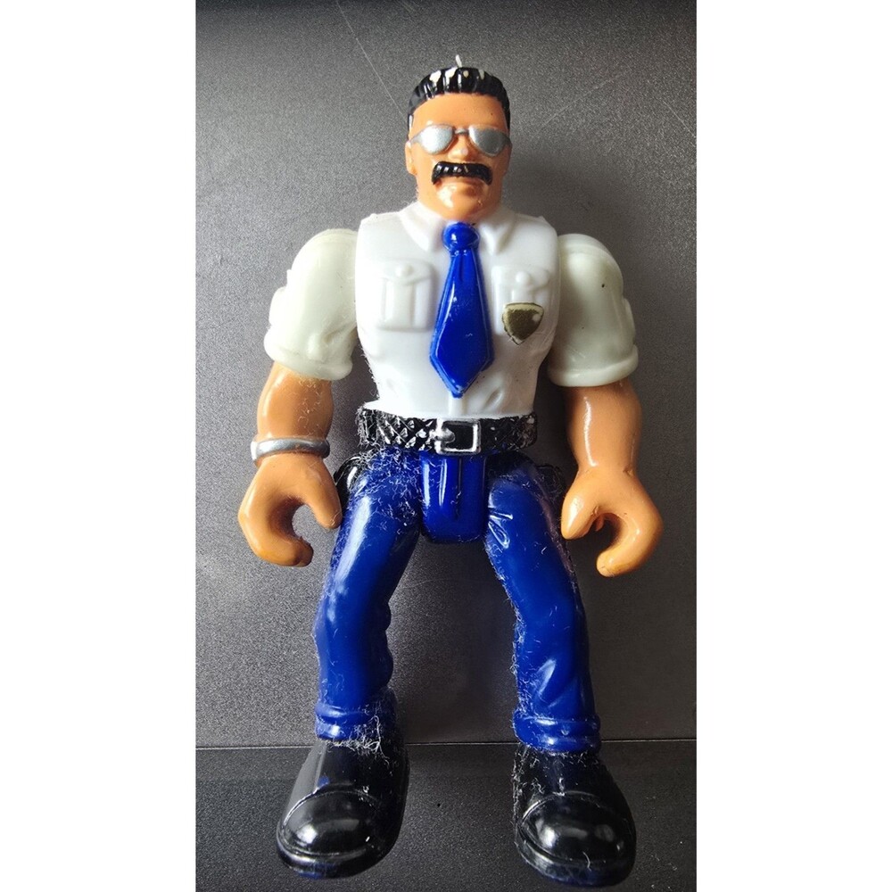 IMAGINEXT 2.5" SMALL ACTION FIGURE TOY POLICEMAN POLICE OFFICER DARK HAIR TOY